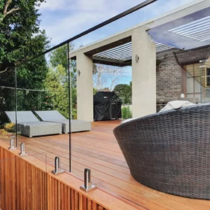 Pool Glass Fencing on Decking