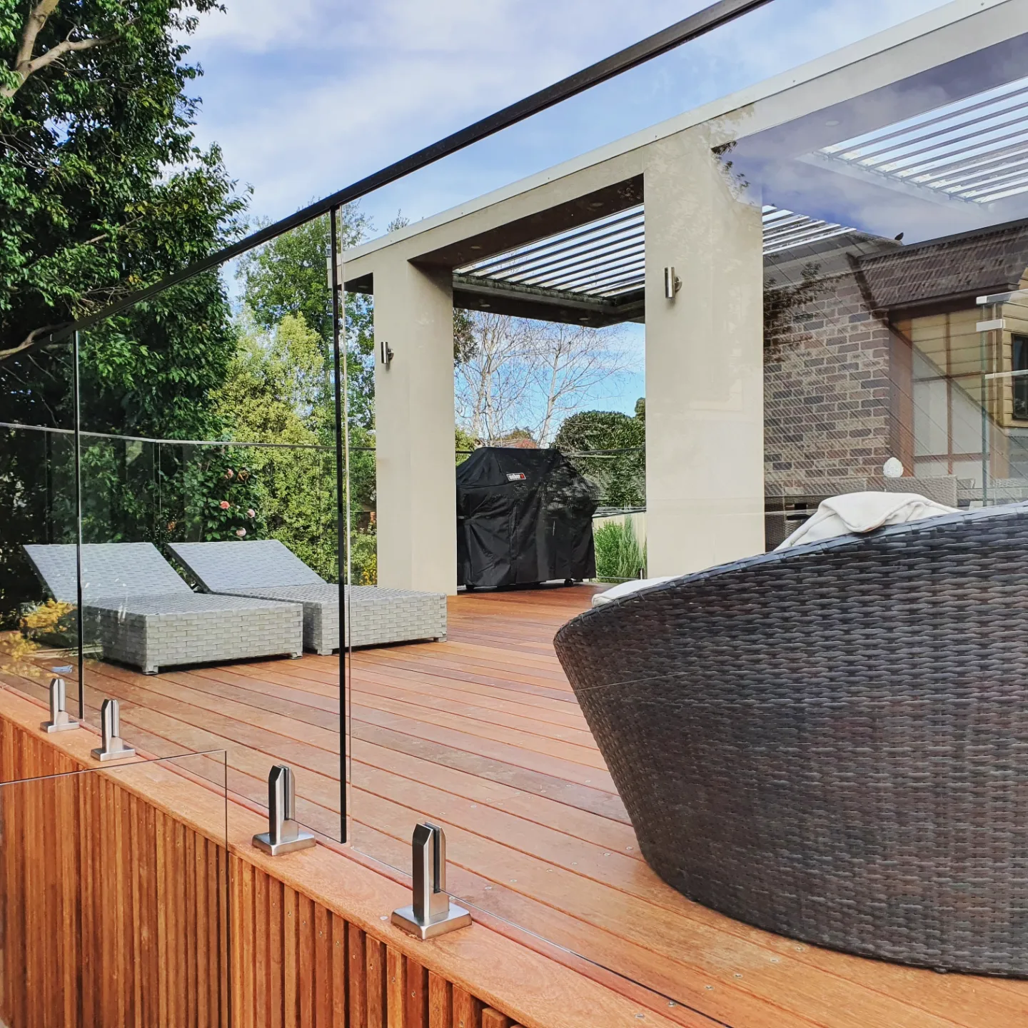Pool Glass Fencing on Decking