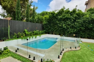 MP Series Curved Glass Pool Fencing 1